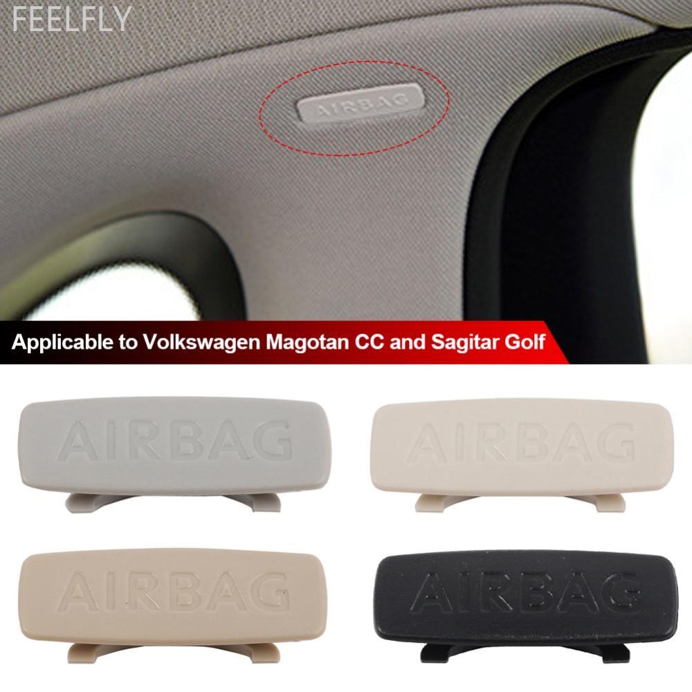 FEELFLY 1/2 ชิ้นรถ ABC เสาถุงลมนิรภัยหมวกสัญลักษณ์ 1K8853437 สําหรับ VW Jetta A5 A6 P7W6