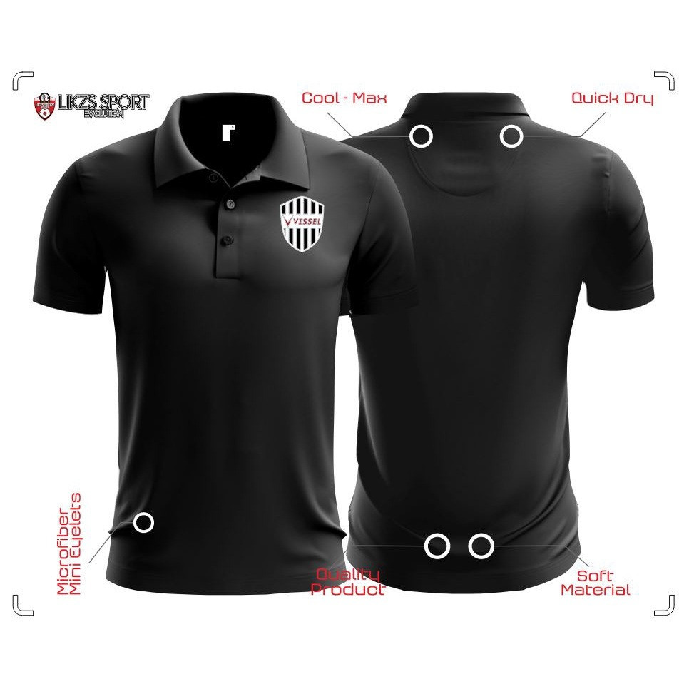 CQ X Travel Jersey DX1 Vissel K. ฟุตบอลโปโลญี่ปุ่น J League Baju Berkolasepak Team Wear Top Apparels