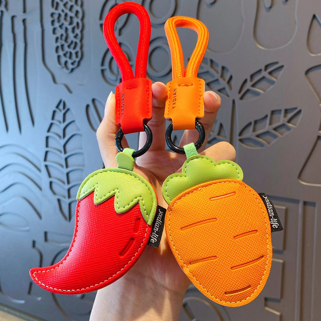 การ์ตูนการ์ตูนแครอทพริกหนังผักพวงกุญแจประณีตน่ารักของขวัญเล็กๆกระเป๋านักเรียนจี้