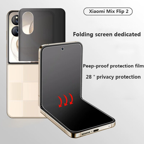 2-IN-1ความเป็นส่วนตัวAnti Spy PeepingสําหรับXiaomi Mix Flip 2 Softความเป็นส่วนตัวป้องกันฟิล์มAnti Scratchป้องกันหน้าจอสําหรับXiaomi Mix Flip 5G