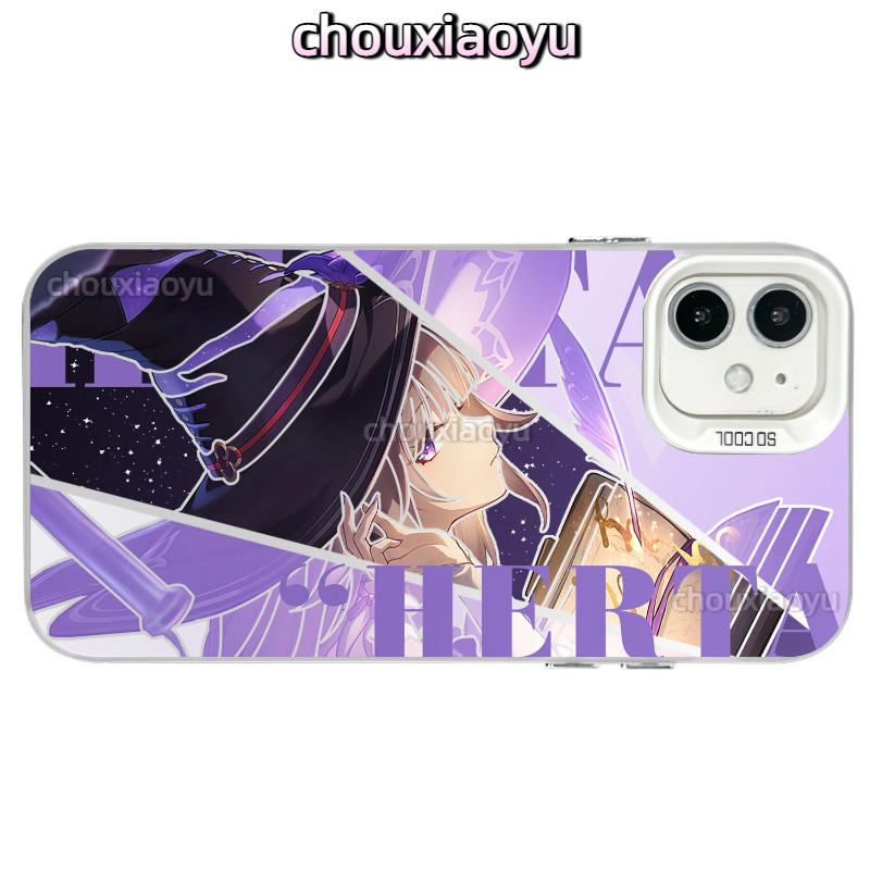 เหมาะสําหรับ VIVO IQOO13 IQOO12 IQOOZ9 IQOOZ10Turbo Y36 Y27 V27 เคสโทรศัพท์ Honkai Star Rail‌ Herta อะนิเมะ Matte สีเงิน