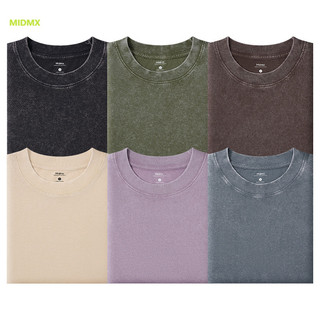 Midmx Acid Washed oversize Fit Vintage T-Shirt  For Men & Women