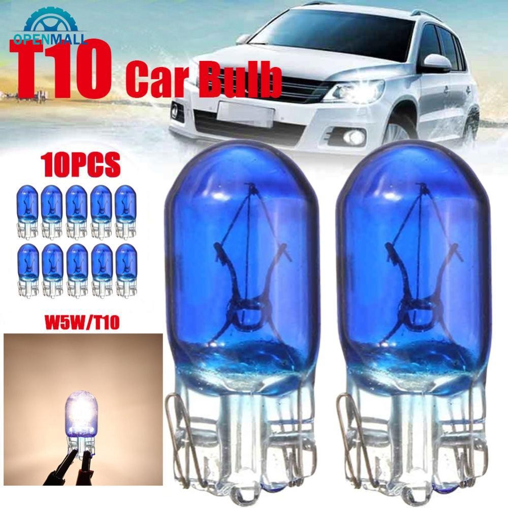 OPENMALL 10 ชิ้นรถ T10 W5W 194 5 วัตต์ 8000 พัน XENON หลอดไฟฮาโลเจน U9V9