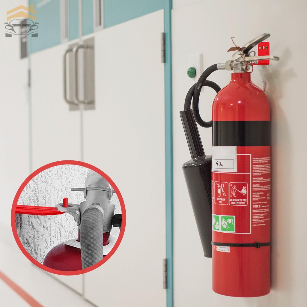 24 ชิ้น Fire Extinguisher Bracket Universal Fire Extinguisher Hook โลหะเครื่องดับเพลิง Mount Holder 