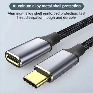 USB C 3.1 PD100W 10Gbps 4K 60HZ ไนลอนถักสายชาร์จข้อมูลประเภท C ถึง Type C สายสําหรับ MacBook แล็ปท็อปโทรศัพท์มือถือแท็บเล็ต