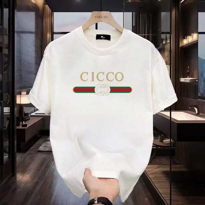 เสื้อยืดผู้ชายผ้าฝ้าย คอกลมแขนสั้น ลายภาษาอังกฤษ สไตล์เทรนด์ฤดูร้อน ทรงหลวม