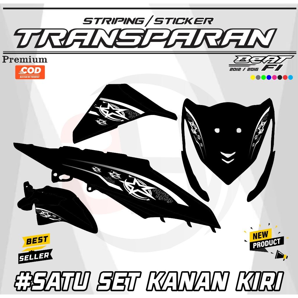 / STRIPING BEAT FI ใหม่สติ๊กเกอร์ UV LAST SIMPLE DESIGN H88