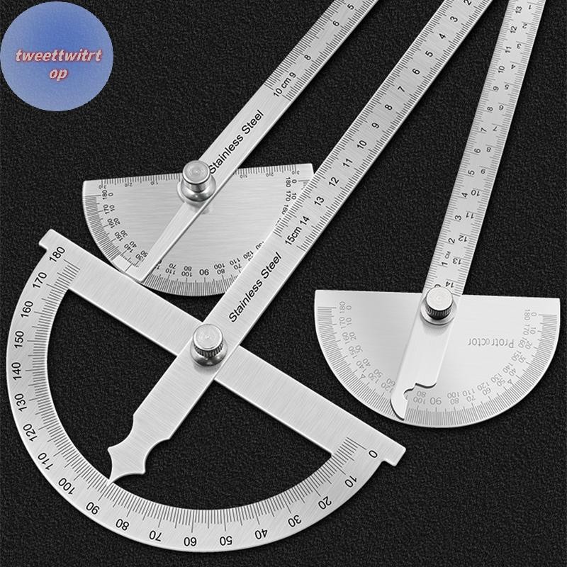 DOUSUN 180 องศาไม้โปรแทรกเตอร์โลหะมุม Finder Goniometer ไม้บรรทัดมุมเครื่องมืองานไม้ TH