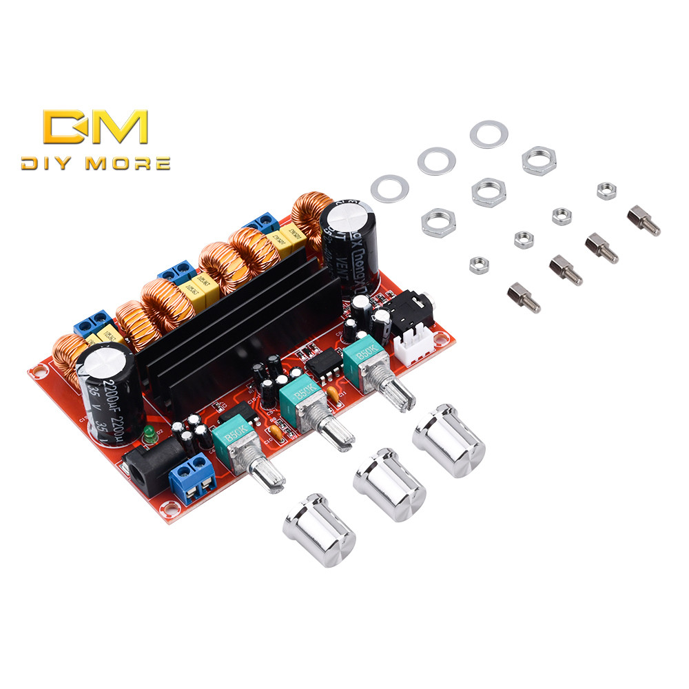 DIYMORE XH-M139 2x 50W + 100W 2.1 ช่องซับวูฟเฟอร์ดิจิตอลเครื่องขยายเสียง DC 12-24V ชิปในประเทศ