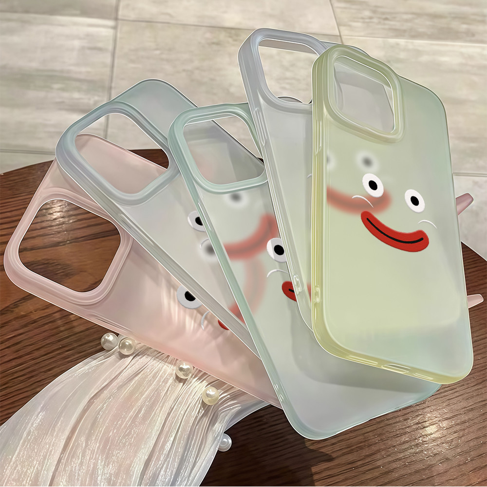 จัดส่งในพื้นที่ เคสมีน้ำค้างแข็งTPU รู้สึกดี มีสีสัน For IPhone16 15 14 13 11 7 8 plus Pro Promax X 