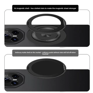 สําหรับเคสโทรศัพท์ Honor Magic V3 V2 5G, สีเมทัลลิคกันกระแทกหรูหรา 360° ฝาครอบขาตั้งแบบหมุนได้
