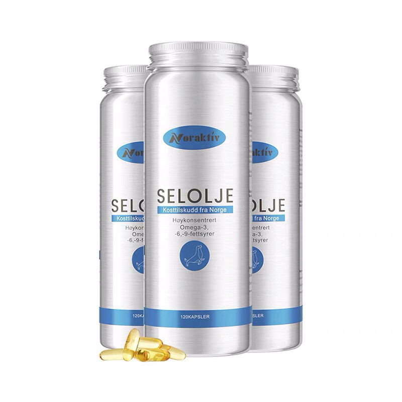 3 ขวด Noraktiv Seal Oil พฤศจิกายน 2025 แคปซูลอ่อนนําเข้า dha วัยกลางคนผู้สูงอายุผลิตภัณฑ์สุขภาพ omeg