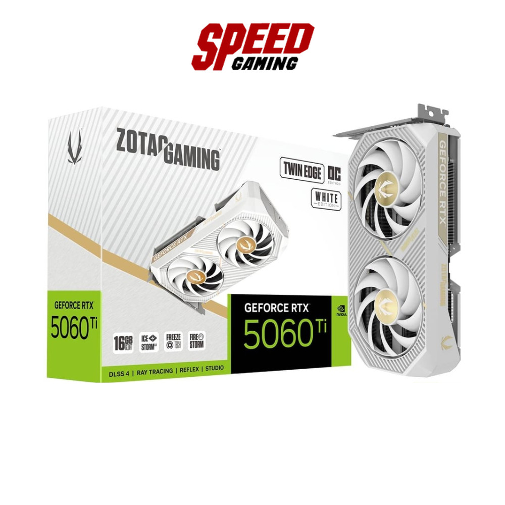 ZOTAC GAMING GeForce RTX 5060 Ti 16GB Twin Edge OC White | VGA Card (การ์ดจอ) | By Speed Gaming