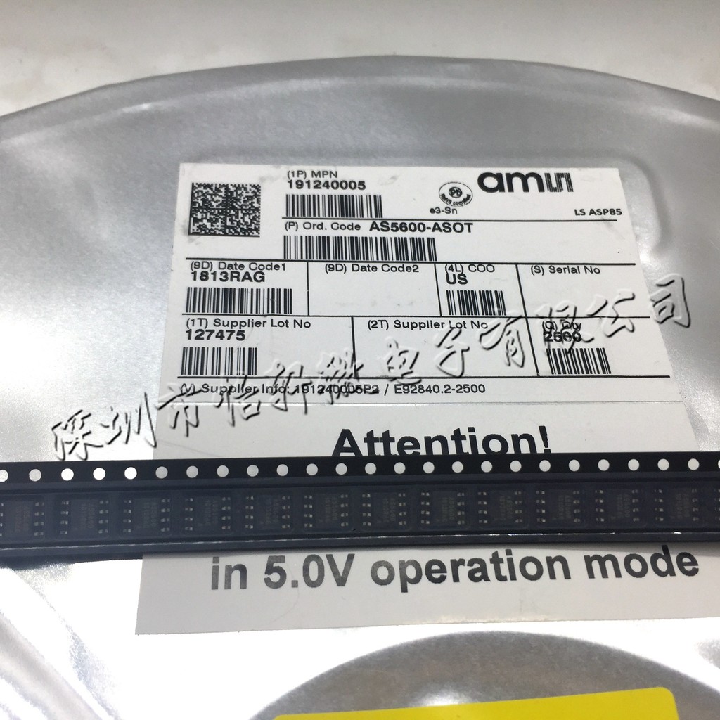 AS5600-ASOM/ASOT SOP-8 AMS Magnetic Encoder IC สต็อกพร้อมต้นฉบับใหม่เอี่ยม