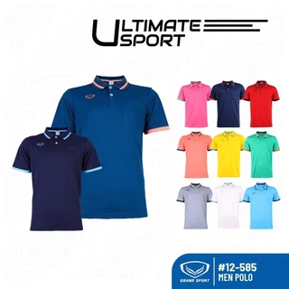 Grand Sport เสื้อโปโลผู้ชายแกรนด์สปอร์ต รหัส 012585 (12-585) สีกรมท่า/เหลือง/แดง/เทา/ชมพู/บานเย็น