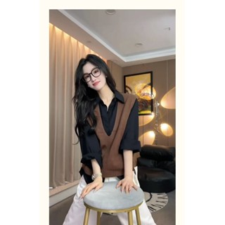 2025 ฝรั่งเศสชั้นเสื้อถักเสื้อกั๊กสุภาพสตรีต้นฤดูใบไม้ผลิฤดู…