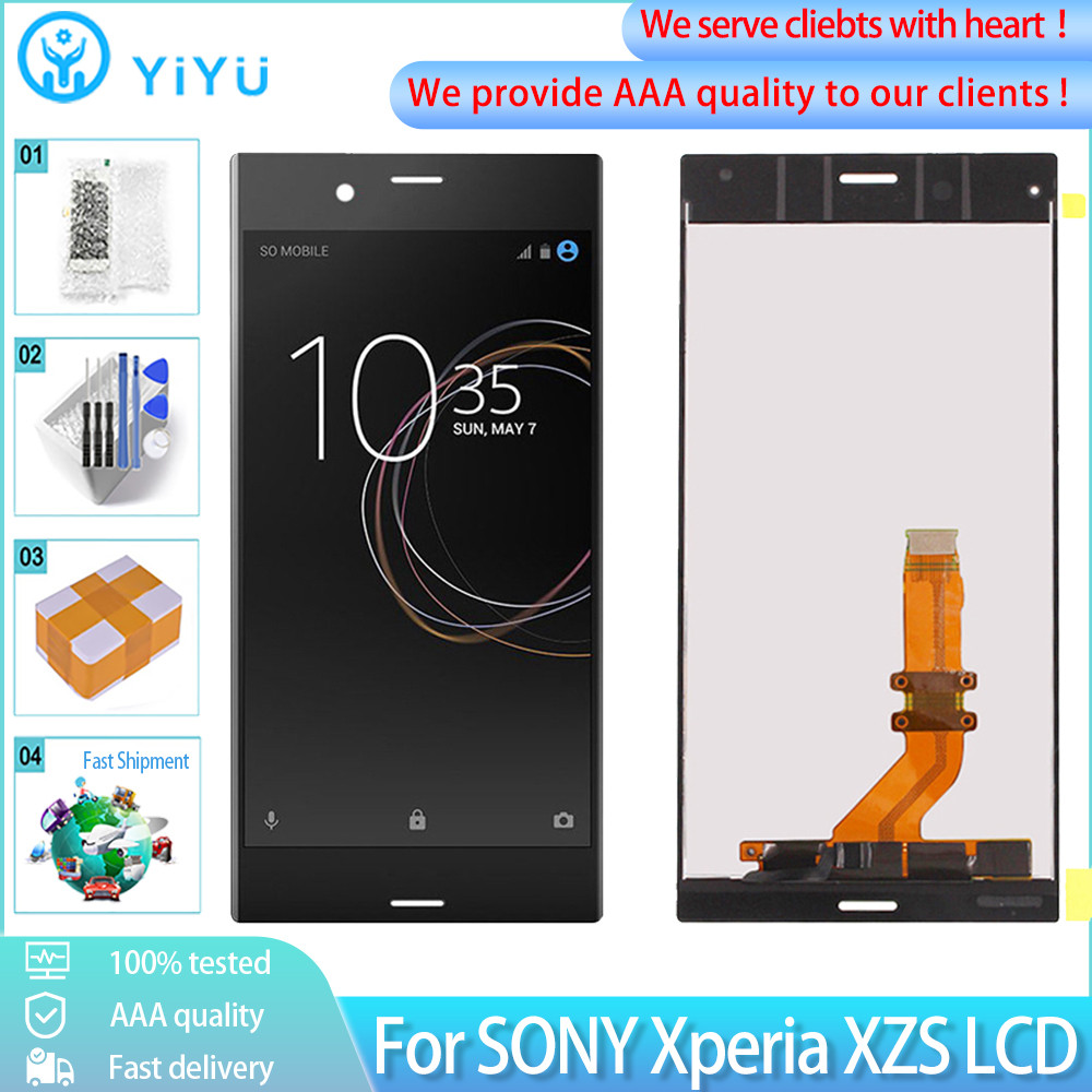 SONY 5.2 "LCD DigitizerสําหรับSony Xperia XZS G8232 G8231 จอแสดงผลTouch Screen Assemblyเปลี่ยนจอแสดง