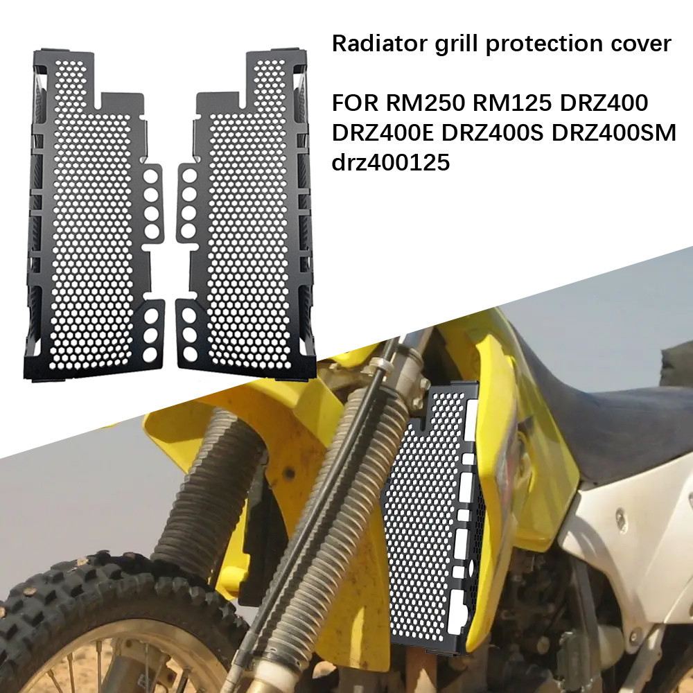 สําหรับ DRZ400 DRZ400E DRZ400S DRZ400SM RM125 RM250 หม้อน้ํารถจักรยานยนต์ Grille Guard Protector ฝาค