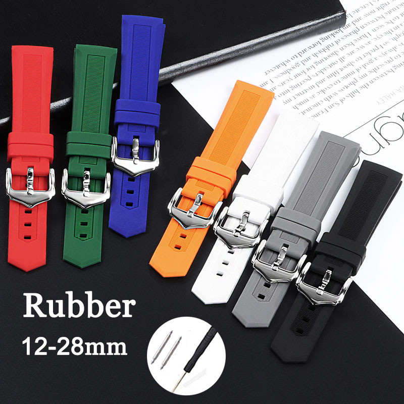 สายนาฬิกายางซิลิโคนสําหรับ Seiko Diver Skx007/Skx009/Tuna 12-28 มม. ขนาด 18/20/22/24 มม. รองรับ 14/16/19/21/23/26 มม. สําหรับชายและหญิง