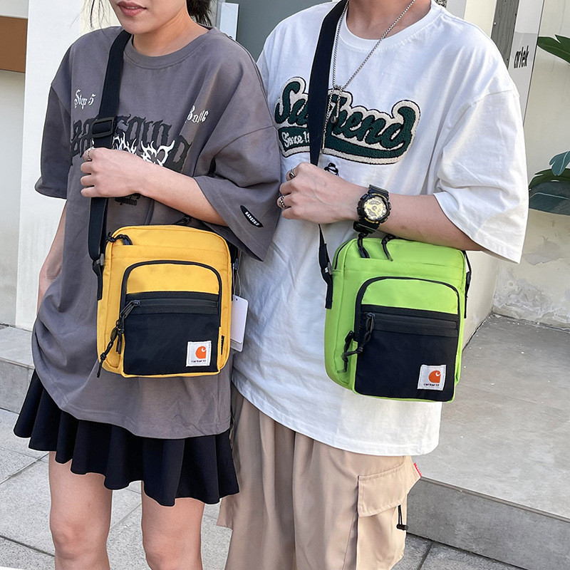 Carhartt Messenger Bag กระเป๋าสะพายไหล่ผู้ชายแบบพกพาความจุขนาดใหญ่กระเป๋าโทรศัพท์มือถือ