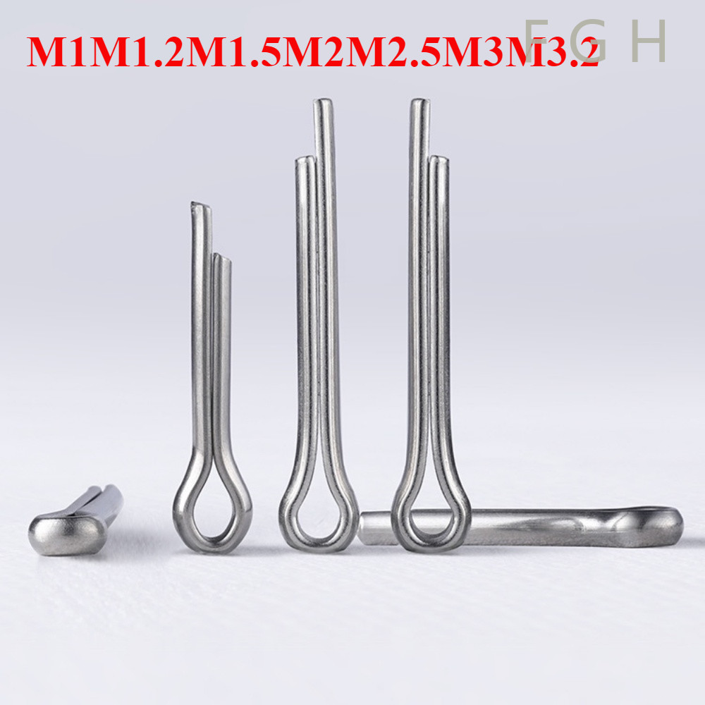 [FGHDW-1-y] ปิ๊น พิน เสียบถ่าง 2 ขา สแตนเลส 304 ปิ้น / Cotter Pin SUS304 M1M1.2 M1.5 M2M2.5 M3M3.2