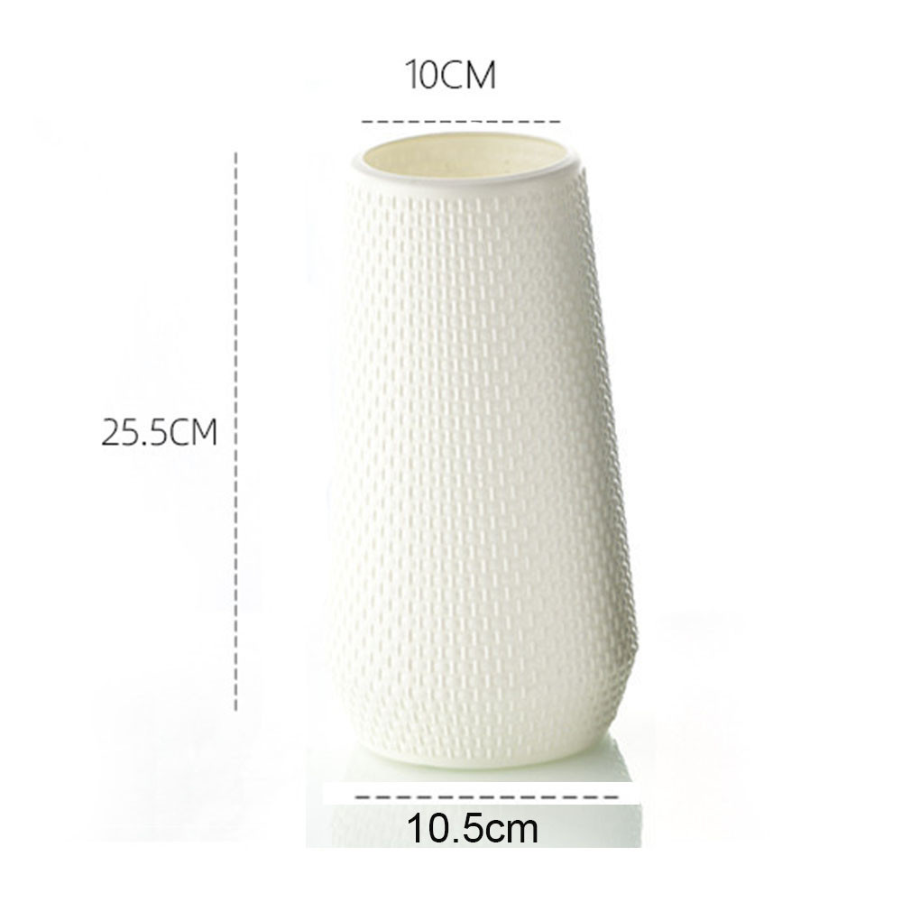 แจกันสีขาว ตกไม่แตก แจกันพลาสติก แจกันดอกไม้ แจกันมินิมอล สำหรับตกแต่งบ้าน พร็อพถ่ายรูป - รูปที่ 5