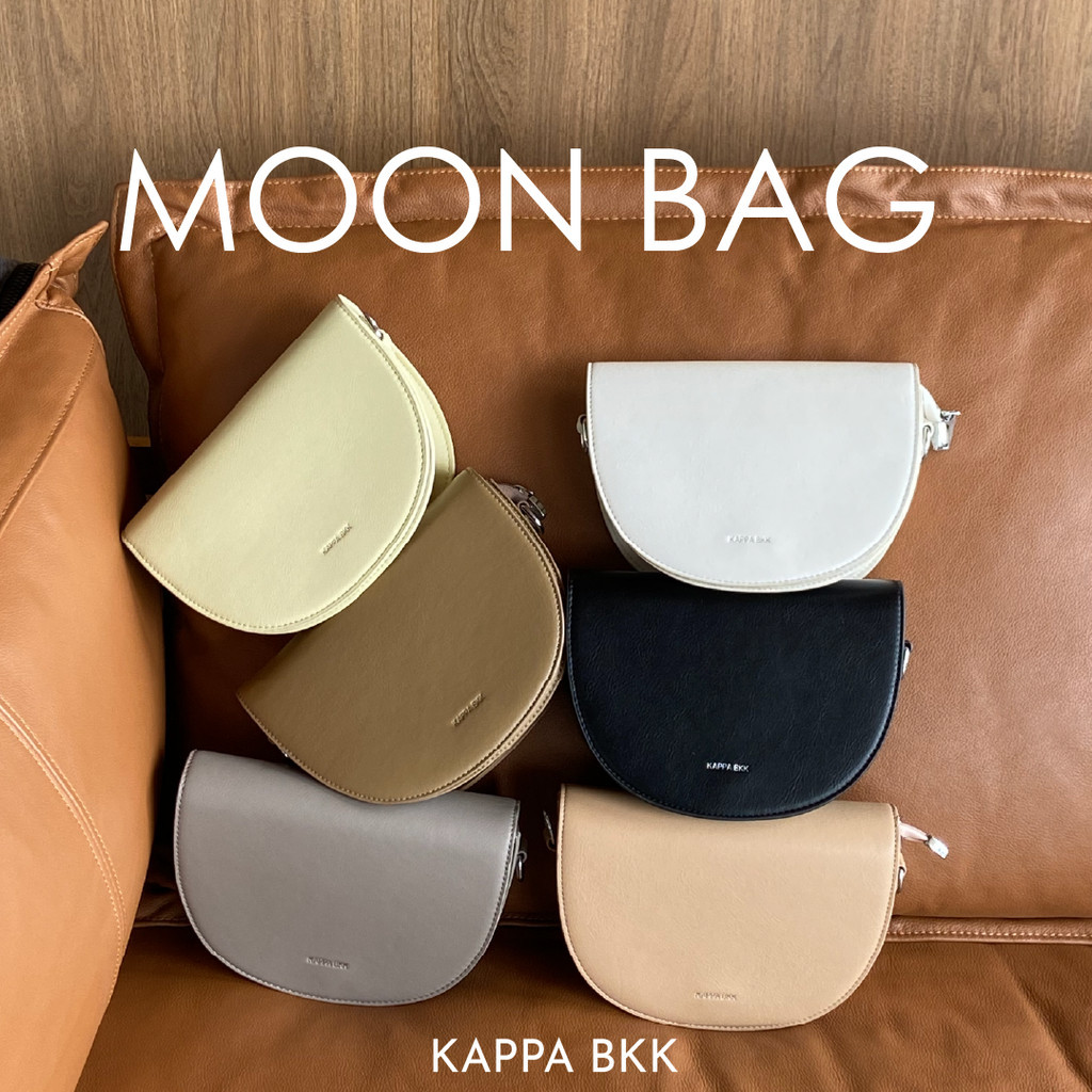 KAPPA Moon Bag กระเป๋าสะพายสำหรับผู้หญิง แฟชั่นอินเทรนด์ที่เรียบง่ายและกระเป๋าเป้อเนกประสง