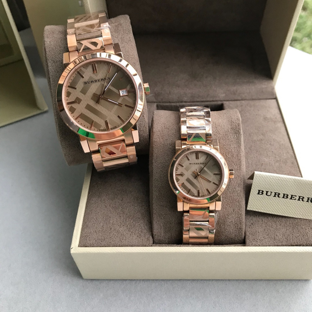 Casio Burberry นาฬิกาข้อมือผู้หญิง  Rose Gold รุ่น BU9039 BU9146 BU9235 - 27mm 34mm 38mm