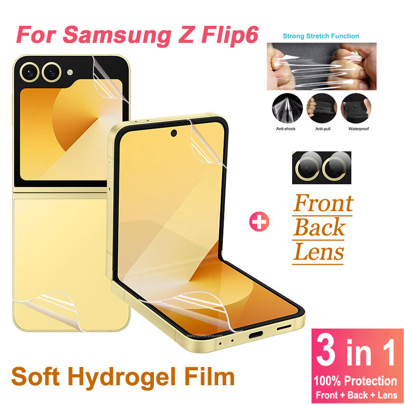 ฟิล์ม Samsung Galaxy Z Flip6 ไฮโดรเจลนิ่ม ฟิล์ม กันรอยหน้าจอ  Samsung Galaxy Z Flip6 5 4 3 5G กันรอย