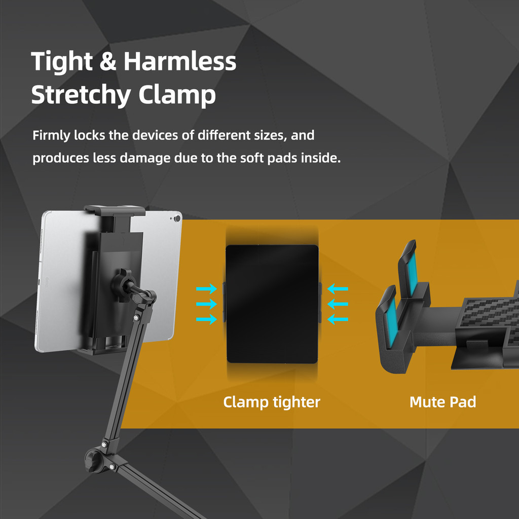GOOJODOQ Multifunctional Clip on Bracket with 60cm Arm and Anti Slip Stability รูปที่ 6