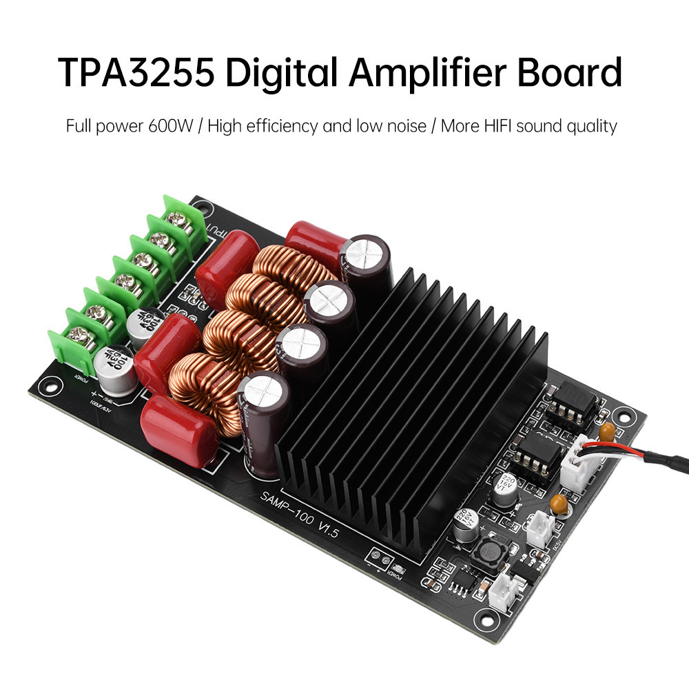Pcbfun TPA3255 600W ไข้ HIFI เครื่องขยายเสียงดิจิตอล high power เครื่องขยายเสียง dual channel 2x300W สําหรับเสียง