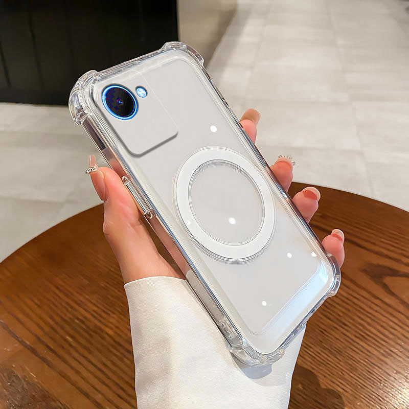 เคสสําหรับ realme c30 c30s สี่มุมป้องกันการวางแม่เหล็กดูดฟังก์ชั่นโทรศัพท์เคสนิ่มกันน้ําและกันกระแทก