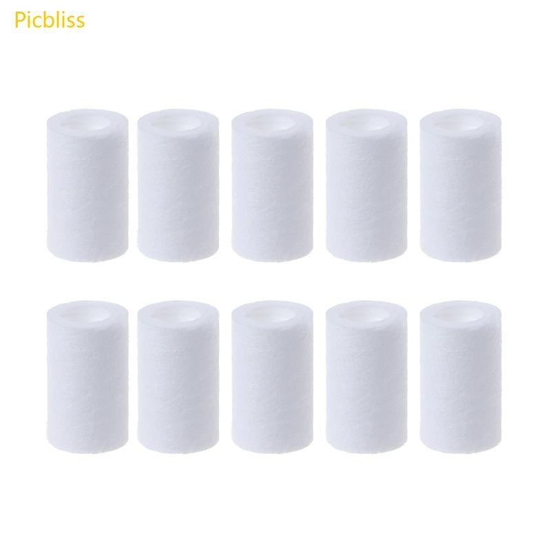 Picbliss 10 ชิ้น Water Outlet Purifier PP Cotton Filter ตลับสําหรับขจัดคราบสนิม