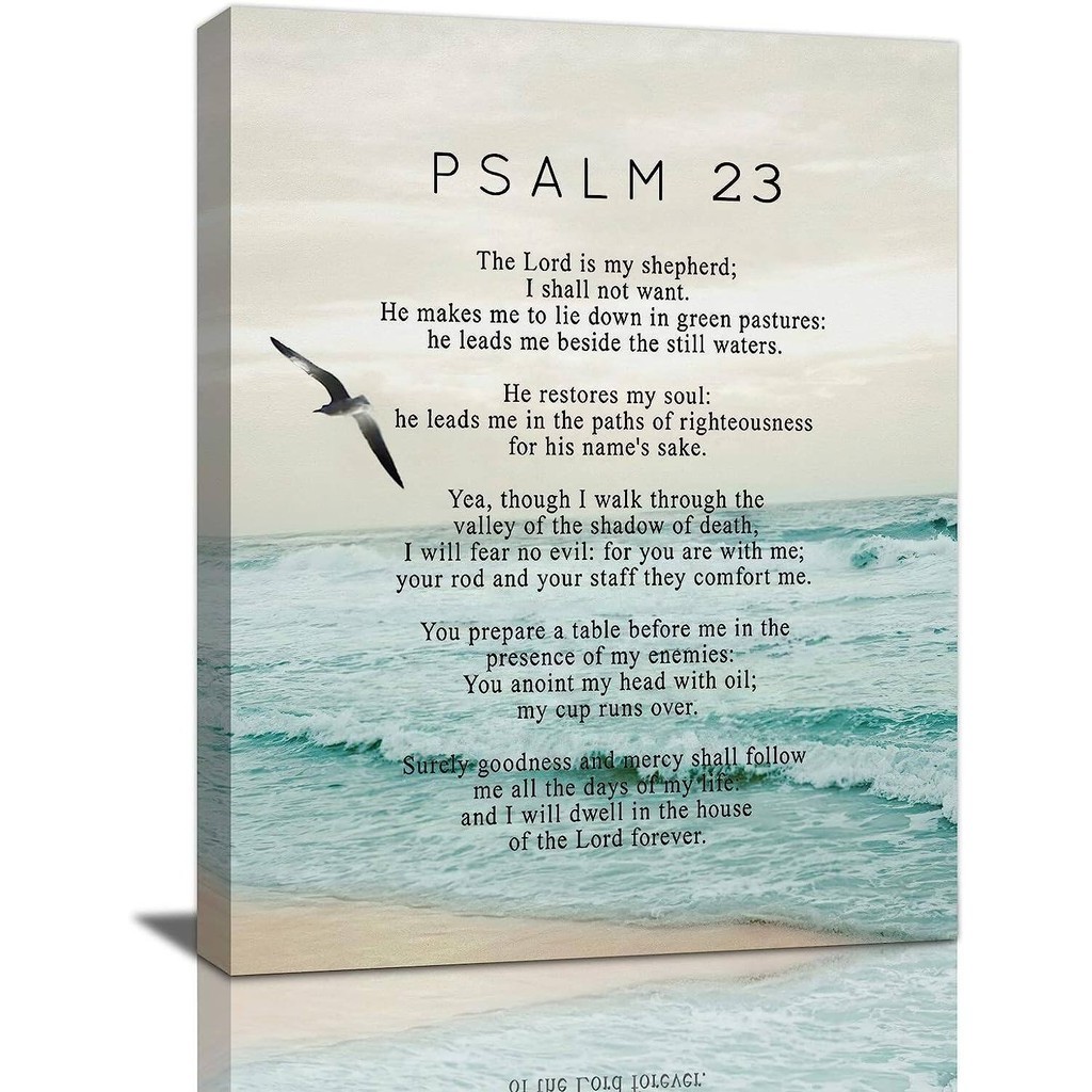 1 Piece Poster Psalm 23 Wall Art Psalm 23 Canvas Wall Decor Scripture Bible Verse Prints Painting Ch