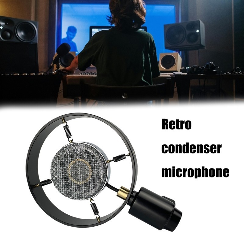 Homeiu Retro Condenser Microphone Props ไมโครโฟนคลาสสิกรุ่น Vintage Microphone