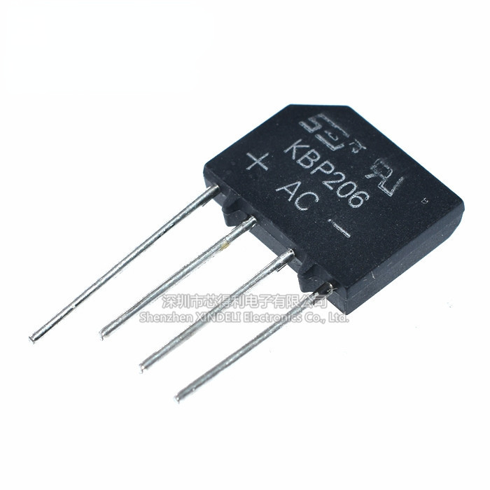 K KBP206 (2A), KBP210 (2A), KBP307 (3A), KBP310 (3A), KBP410 (4A), KBP406 (4A) DIP4 Bridge Stacking Rectifier Chip IC ยี่ห้อพร้อมสต็อก