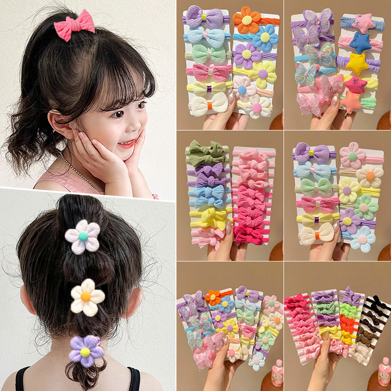 20 ชิ้นเด็กผมหางม้าสูงโบว์คาดศีรษะสาวใหม่ผมวงยางรัดผมเชือก หมวก - รูปที่ 7