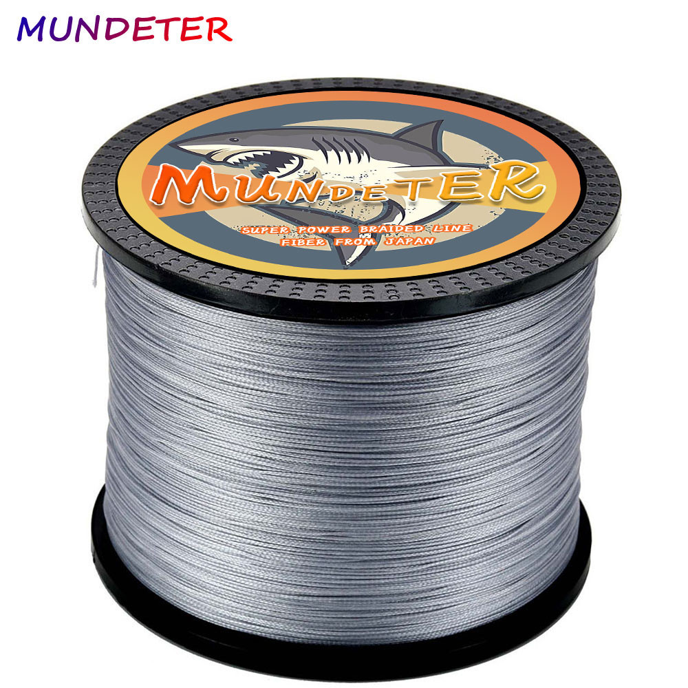 Mundeter 8 S trand PE สายการประมงถัก300เมตร500เมตร1000เมตร150เมตร100เมตร20-100LB M ultifilament สำหร