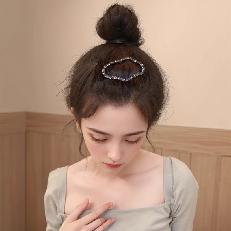 เกาหลี ผู้หญิงใหม่สไตล์ดาวห้าแฉก พลอยเทียม เมฆกลวงหน้าผากเรียบกิ๊บ - รูปที่ 3