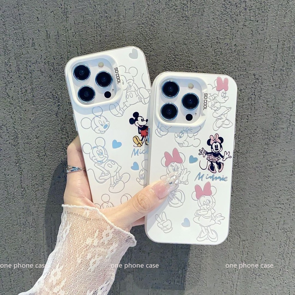 เคสโทรศัพท์มือถือ ลายการ์ตูนมิกกี้เมาส์น่ารัก ทนทาน สําหรับ iphone hone IW 11 12 13 14plus 15 PROMAX hxmscy147&148