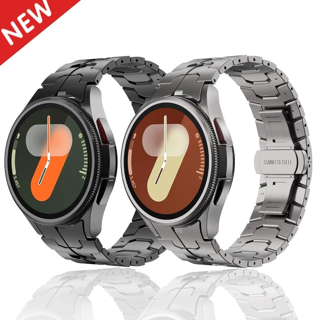สายสแตนเลสสําหรับ Samsung Galaxy Watch 7/6 Classic 43 มม.47 มม.5Pro 45 มม.นาฬิกา 7 FE 5 4 40 มม.44 มม.ไม่มีช่องว่างสร้อยข้อมือ