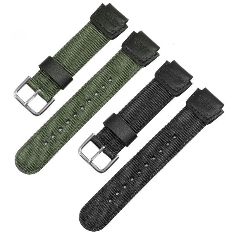 คลังสินค้าพร้อม 18 มม.ผ้าใบสายนาฬิกาไนลอนสําหรับ Casio สําหรับนาฬิกาควอทซ์สายนาฬิกาดิจิตอล G-SHOCK AE-1200WH SGW-300 400 AQ-S810W สร้อยข้อมือสไตล์ทหารผู้หญิงผู้ชายเข็มขัดข้อมือ