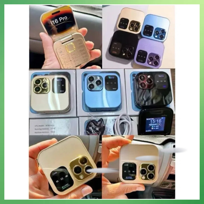 (พร้อมส่งจากไทย) มือถือฝาพับพกพา รุ่น i16pro ใส่ได้ 2 ซิม หน้าจอ HD มาแรงและฮิตมาก รุ่นใหม่ 2024