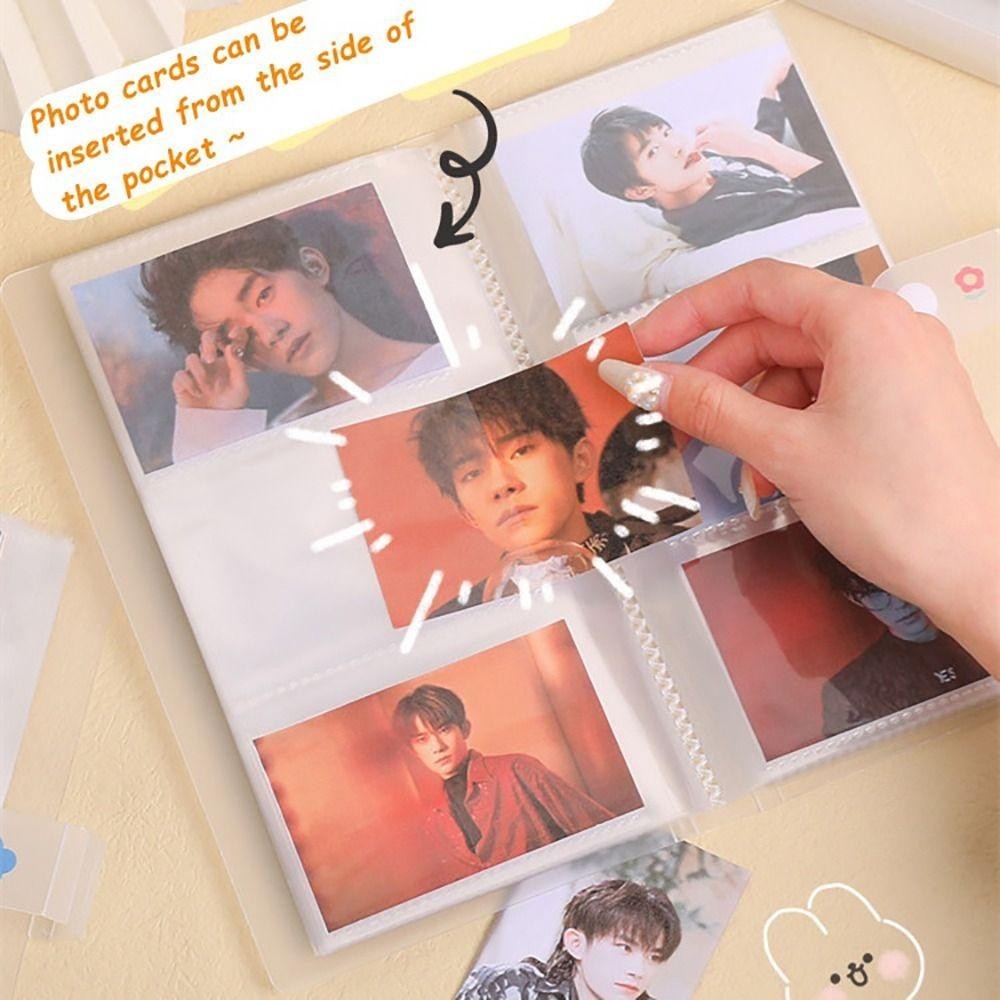 CAJA1 อัลบั้มรูป 1 ชิ้น, ที่ใส่การ์ดรูปภาพหนังสือ PVC, 3/4/5/6/7 นิ้วโปร่งใส 80/160 สล็อต Photocard Holder Idol Star - รูปที่ 6