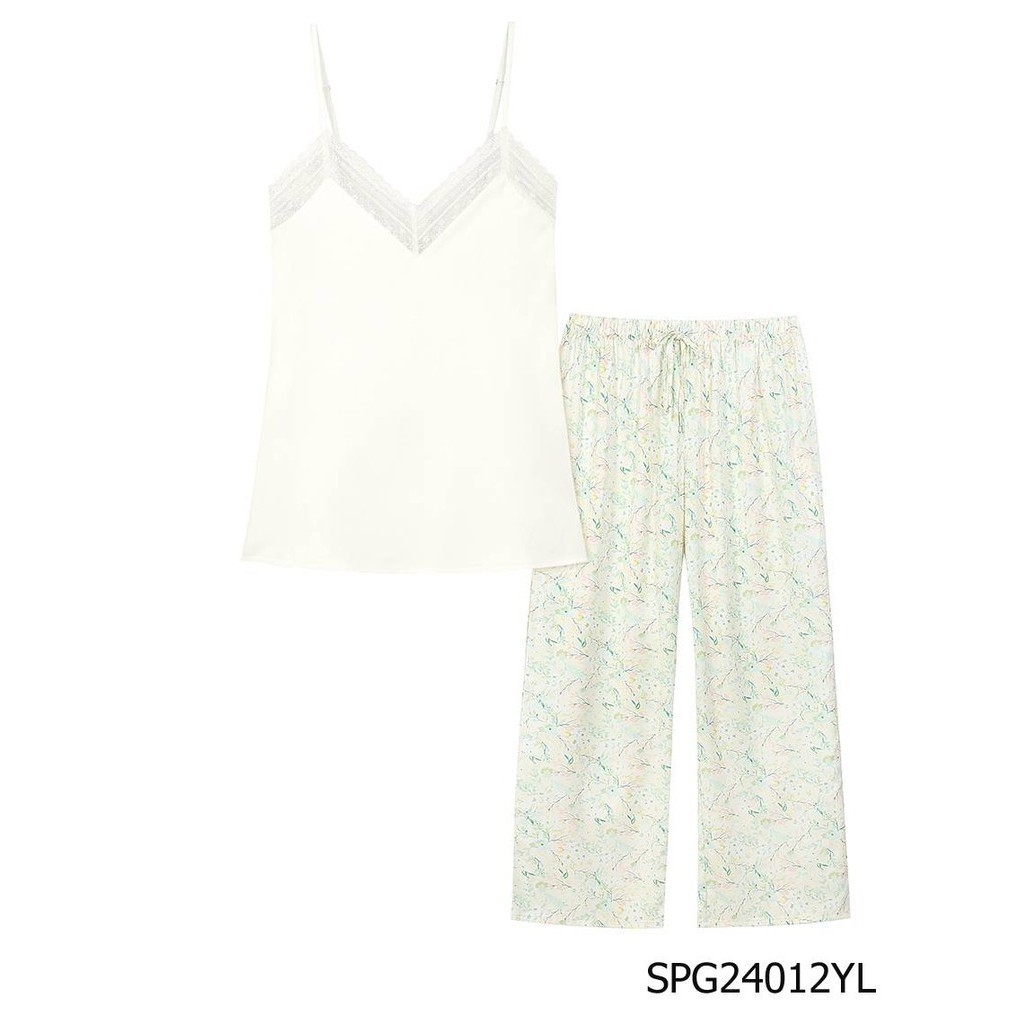 Sabina Sleepwear Nightwear เซ็ตชุดนอน รหัส SPG24012YL - สีเหลืองอ่อน