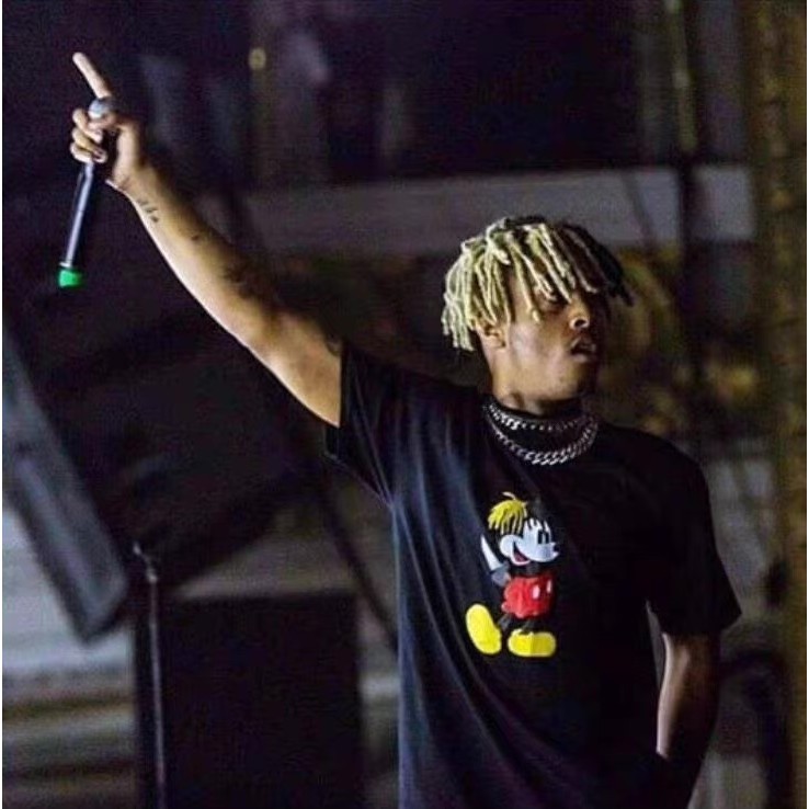 Revenge x xxxtentacion Mickey Mouse Tee Limited Tour Same Style พิมพ์ผ้าฝ้ายแขนสั้น