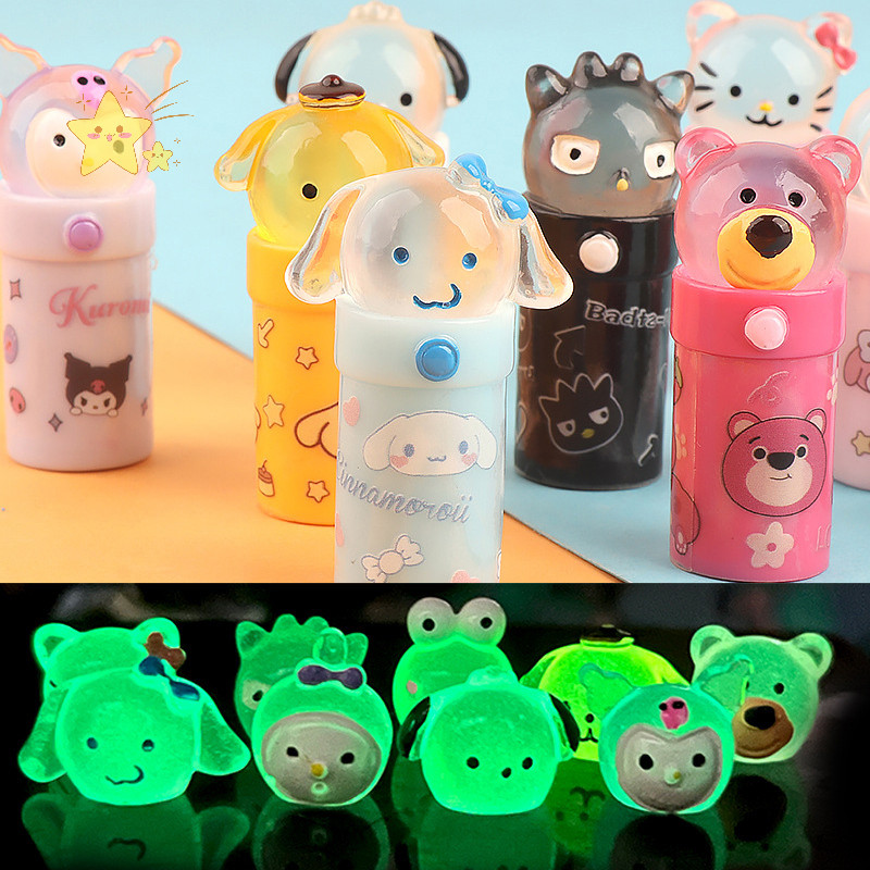 [JBTH] การ์ตูน Sanrio Thermos Cup Luminous เครื่องประดับ Micro ภูมิทัศน์เครื่องประดับ Dollhouse Miniature ฉากตกแต่งเรืองแสงใน Dark ของเล่น [JB]