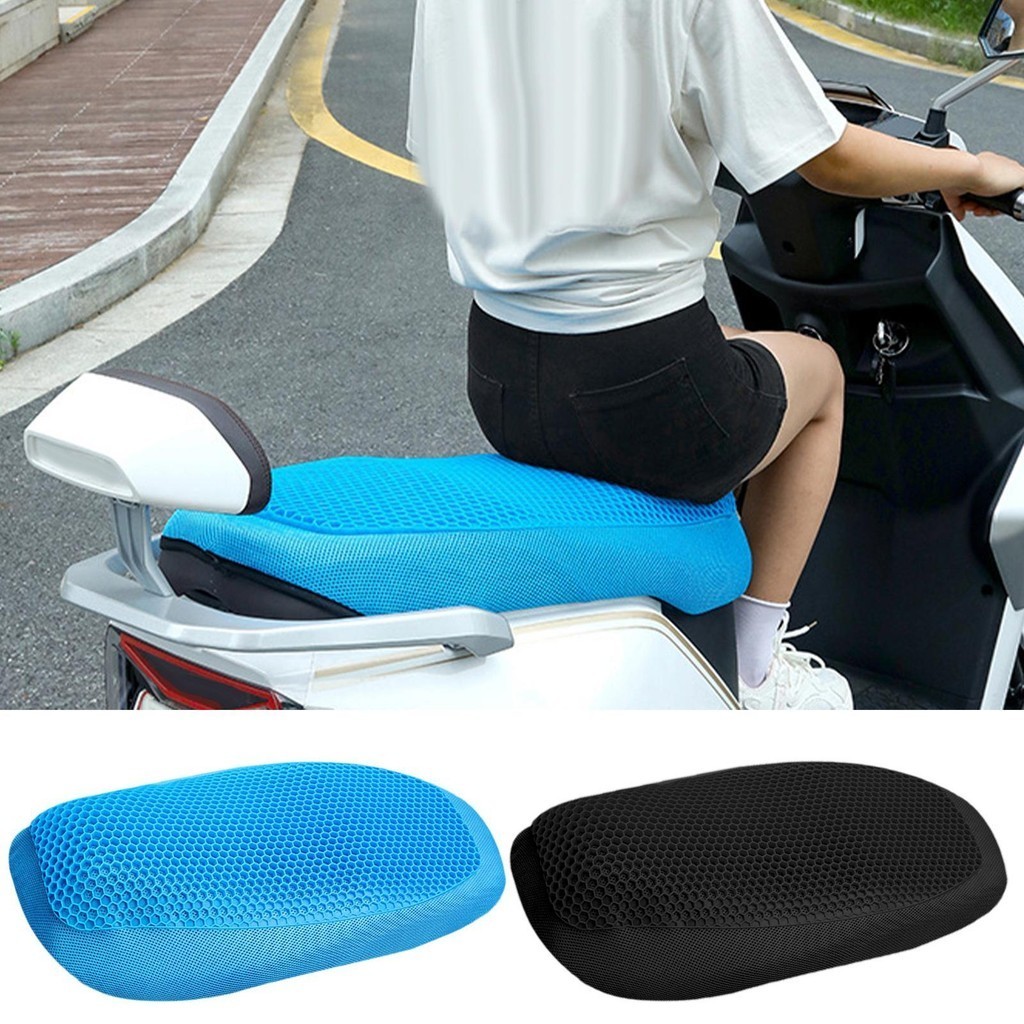 รถจักรยานยนต์เจลเบาะยาวขี่เบาะรองนั่งbreathable Shock-AbsorbingเบาะPadกันน้ํา3Dรังผึ้งเบาะหนาYikuikuiath