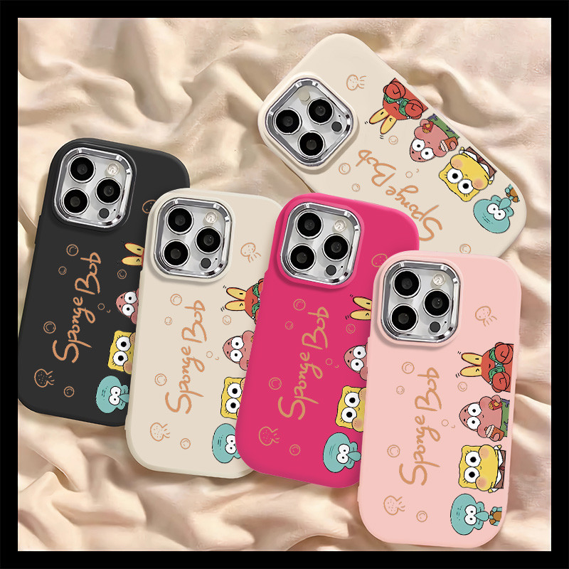 Line Up อะนิเมะการ์ตูนปลอกสําหรับ IPhone Case SE 2020 X XR XSMAX 8 7 15 Plus 15 14 13 12 11 Pro Max น่ารักตลกกล้องกันกระแทกซิลิโคนป้องกันเคสโทรศัพท์