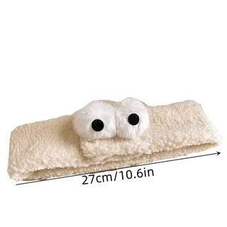 Big Eyes Quirky Plush Retractable ที่คาดผมผู้หญิงน่ารัก Face Wash Hairband เครื่องประดับผม